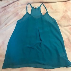 Sheer blue tank